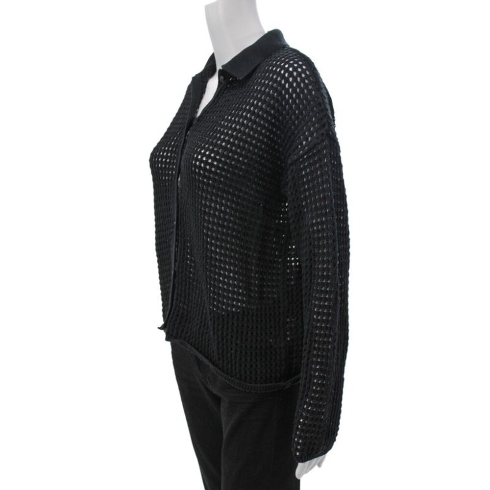 Madewell Unisex Black Cotton Collared Cardigan Long Sleeve Button Size M - Picture 2 of 5
